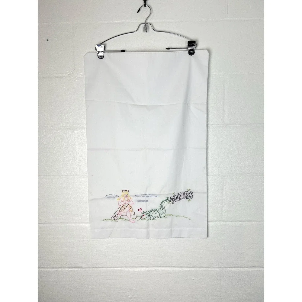 Vintage pair embroidered